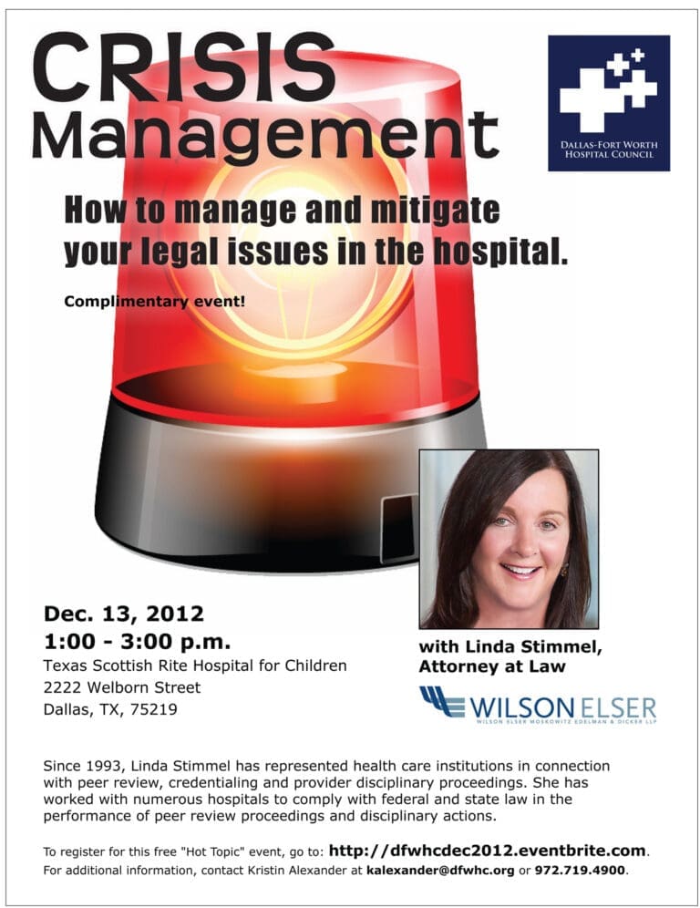 Dec.13 event to cover Crisis Management