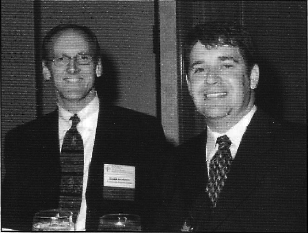 Texas Health Presbyterian Hospital Dallas President Mark Merrill (left) with Matthew Diamond.