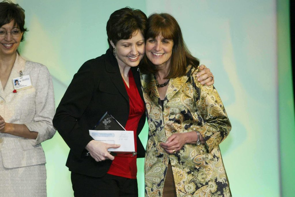2010 - Kristin Mack (left) and Medical Center of Plano's CNO Sandy Haire.