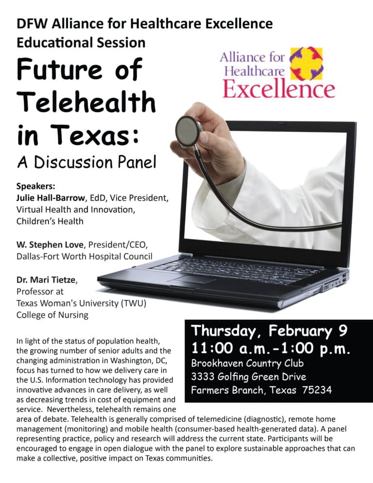Registration for Feb. 9 “Telehealth” discussion closes on Tuesday!