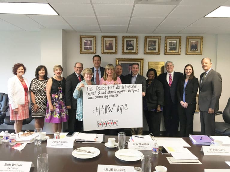 DFWHC Board makes a stand against violence