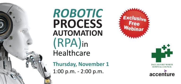 Nov. 1 webinar to detail “Robotic Process Automation in Healthcare”