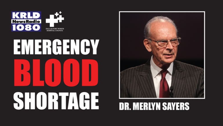 Dr. Sayers to detail blood shortage due to COVID-19 on Sunday’s “Human Side of Health Care”