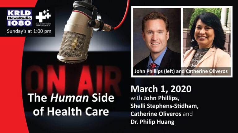 “Human Side of Health Care” includes guests from Methodist, Parkland and Texas Health!