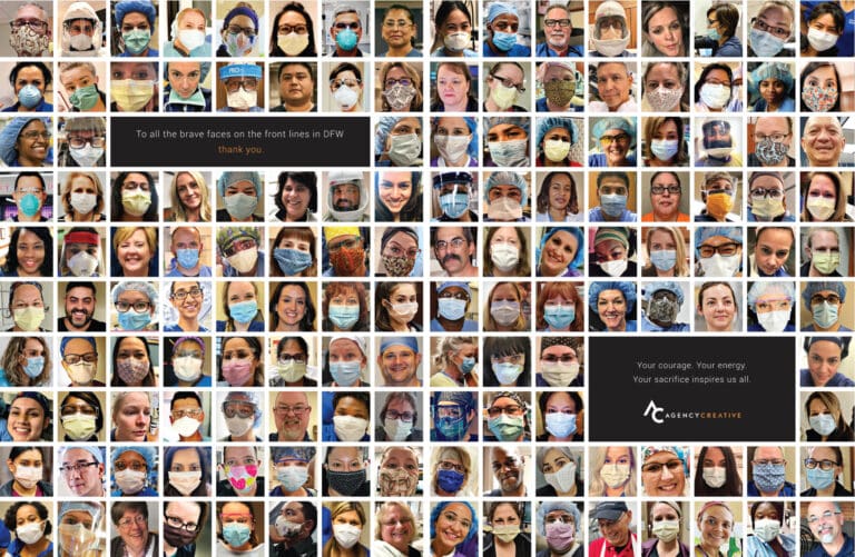 DFWHC magazine ad by Agency Creative details North Texas healthcare heroes