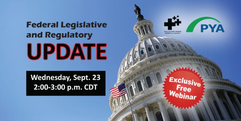 DFWHC and PYA webinar “Federal Legislative and Regulatory Update” posted online