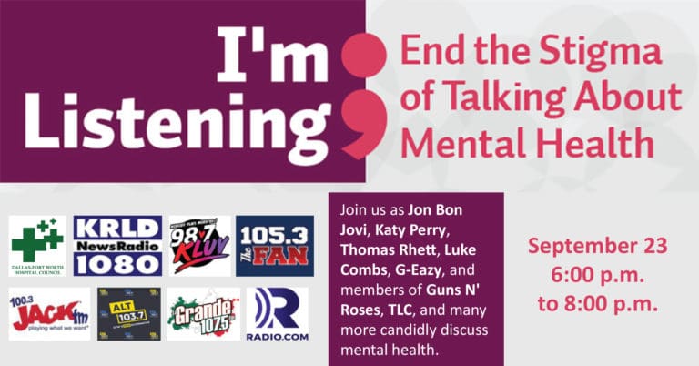 DFWHC to sponsor “I’m Listening” suicide prevention broadcast on Sept. 23