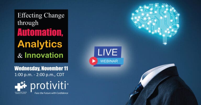 DFWHC and Protiviti webinar “Automation, Analytics and Innovation” has been posted online