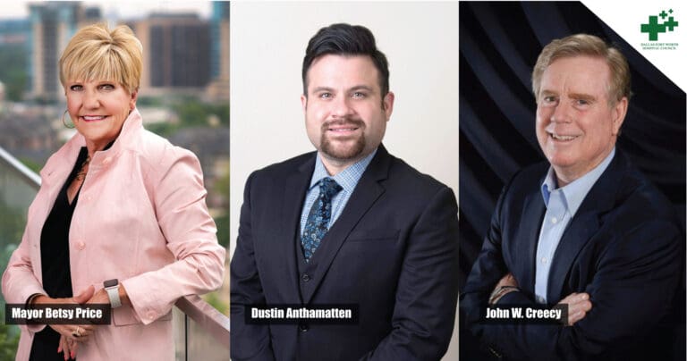 Mayor Betsy Price, Dustin Anthamatten and John W. Creecy named the 2020 recipients of DFWHC’s Annual Awards
