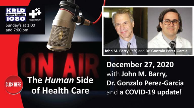 Author John M. Barry and guests from Texas Health highlight “The Human Side of Health Care”