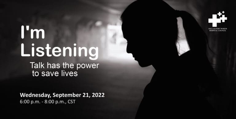 DFWHC sponsors star-studded “I’m Listening” suicide prevention program on Sept. 21