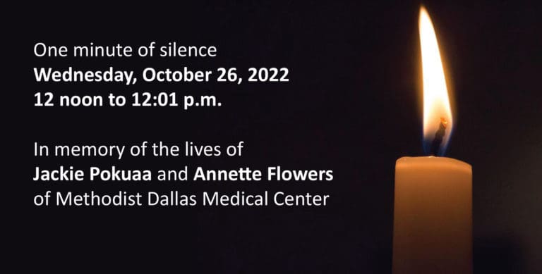 DFWHC and the hospitals of North Texas announce one minute of silence on Oct. 26