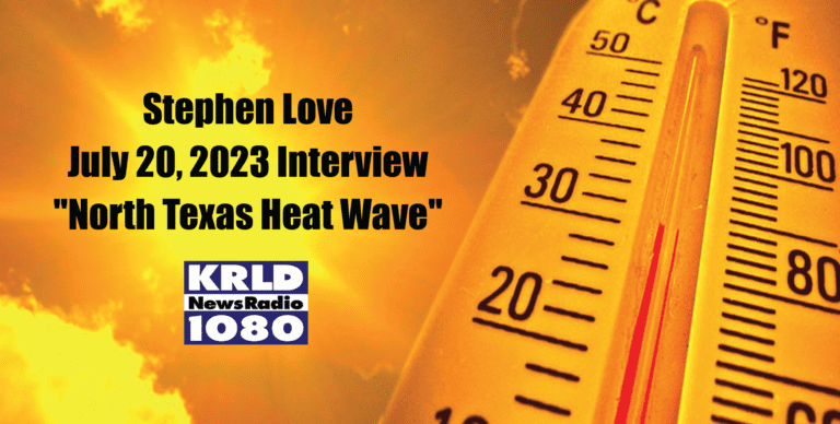DFWHC’s Stephen Love discusses local heat wave on KRLD 1080